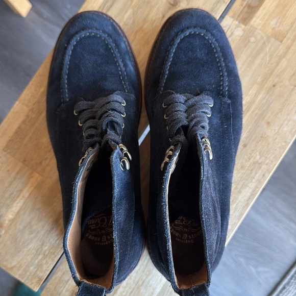 J.Crew  Kenton Navy Blue Suede Pacer Boots-sz 7.5M. Mint!! - Picture 8 of 10